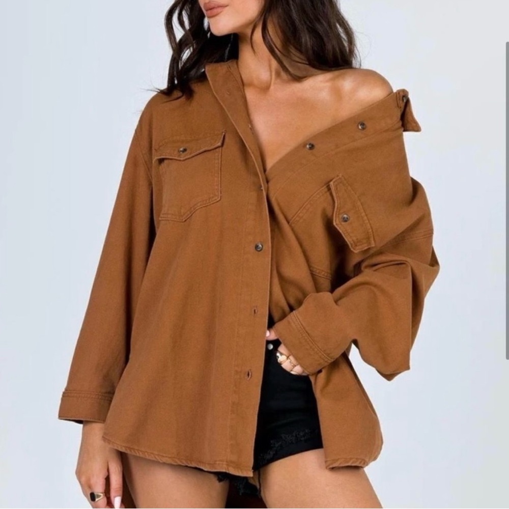 Princess Polly Brown Button Down Shirt